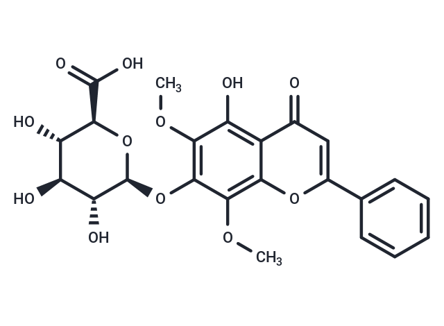 5,6,7-Trihydroxyflavone-7-O-β-D-glucuronopyranoside