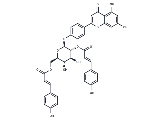 Apigenin 4'-O-(2'',6''-di-O-E-p-coumaroyl)glucoside