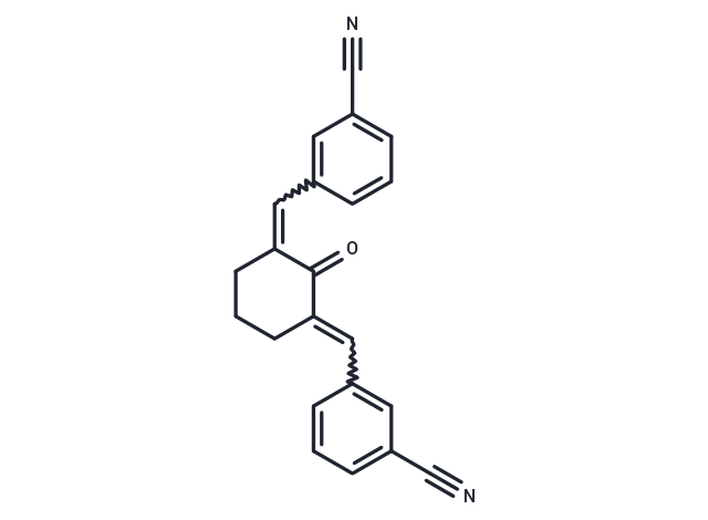 Benzonitrile, 3,3'-[(2-oxo-1,3-cyclohexanediylidene)dimethylidyne]bis-