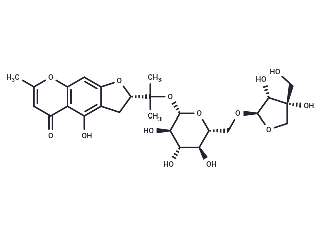 (2′S)-4′-O-β-D-apiofuranosyl-(1→6)-O-β-D-glucopyranosylvisamminol