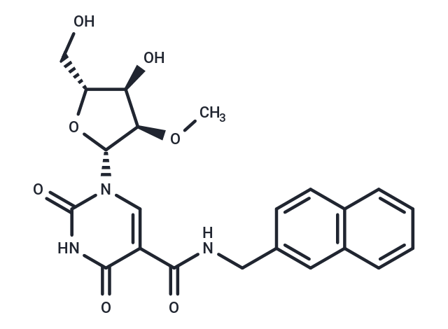 5-Naphthyl-beta-methylaminocarbony-2’-O-methyl-uridine