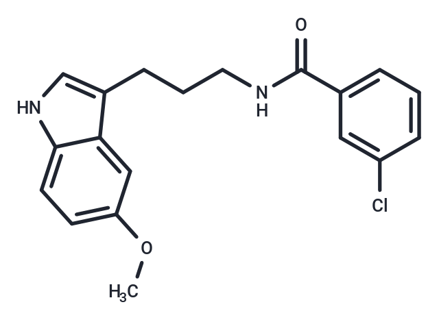 Benzamide, 3-chloro-N-(3-(5-methoxy-1H-indol-3-yl)propyl)-