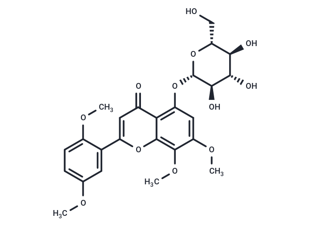 5-Hydroxy-7,8,2',5'-tetramethoxyflavone 5-O-glucoside