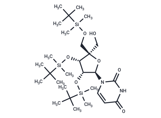 2’,3’,5’-Tri-O-(t-butyldimethylsilyl)-4’-C-hydroxymethyl uridine