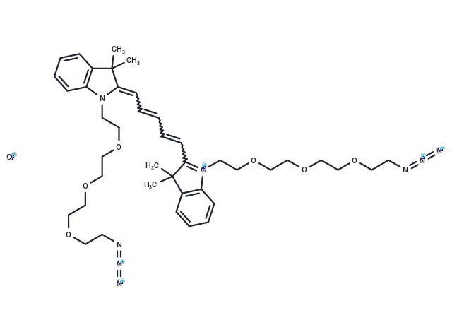 N,N'-bis-(azide-PEG3)-Cy5