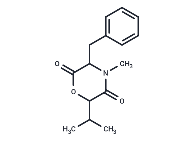2,5-Morpholinedione, 4-methyl-6-(1-methylethyl)-3-(phenylmethyl)-