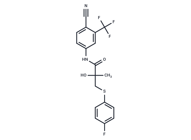 N-(4-Cyano-3-(trifluoromethyl)phenyl)-3-((4-fluorophenyl)thio)-2-hydroxy-2-methylpropanamide