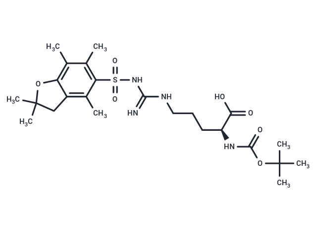 (S)-2-((tert-Butoxycarbonyl)amino)-5-(3-((2,2,4,6,7-pentamethyl-2,3-dihydrobenzofuran-5-yl)sulfonyl)guanidino)pentanoic acid