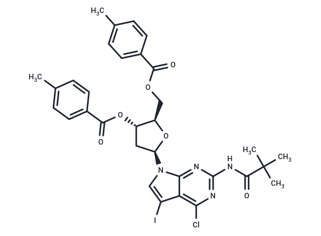 2-Amino-4-chloro-5-iodo-N2-pivaloyl-7-[2-deoxy-3,5-di-O- (4-methylbenzoyl)-b-D-ribofuanosyl]-7H-pyrrolo[2,3-d]pyrimidine