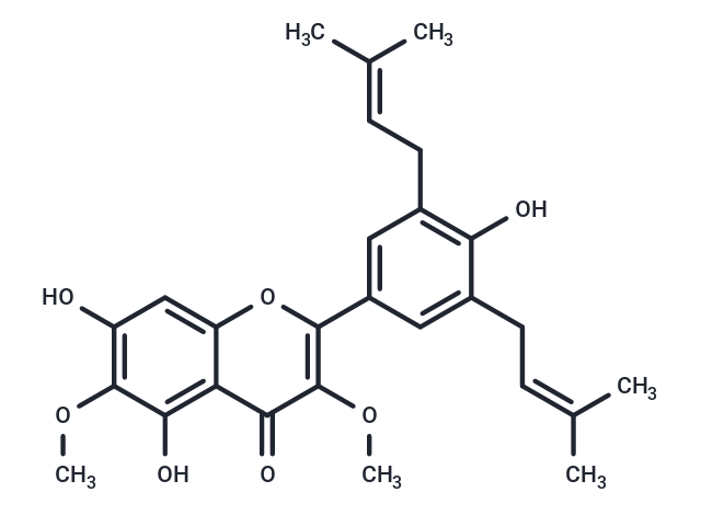 5,7,4'-Trihydroxy-3,6-dimethoxy-3',5'-diprenylflavone
