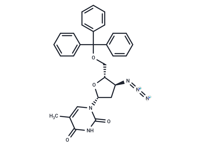 3’-Azido-5’-O-trityl-2’,3’-dideoxy-5-methyluridine
