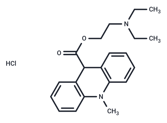 Acridan-9-carboxylic acid, 10-methyl-, 2-(diethylamino)ethyl ester, hydrochloride