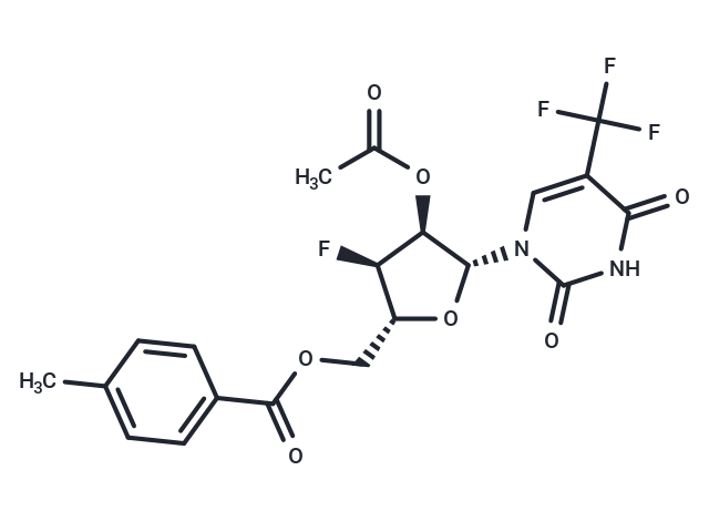 2'-O-Acetyl-5'-O-(p-toluoyl)-3'-deoxy-3'-fluoro-5-trifluoromethyluridine