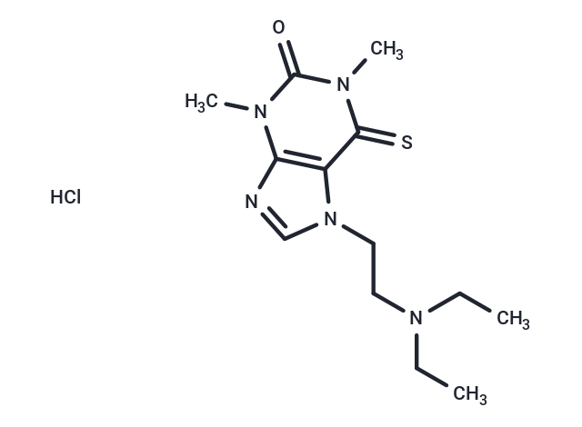 Theophylline, 7-(2-(diethylamino)ethyl)-6-thio-, hydrochloride