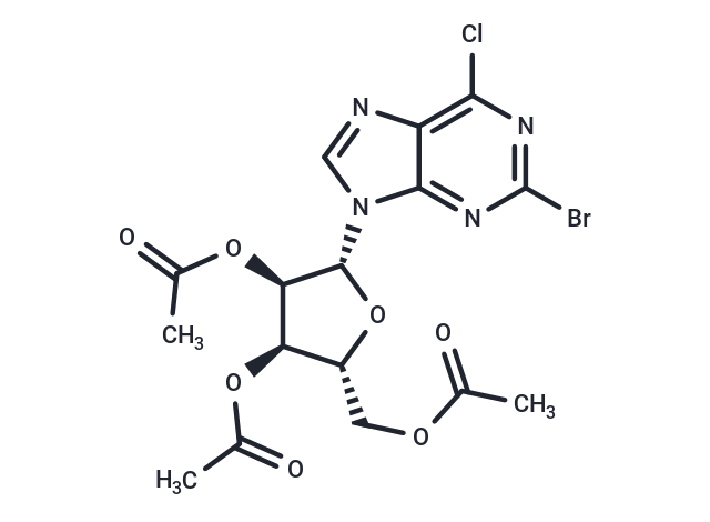 6-Chloro-2-bromo-9-(2,3,5-tri-O-acetyl)-beta-D-ribofuranosyl-9H-purine