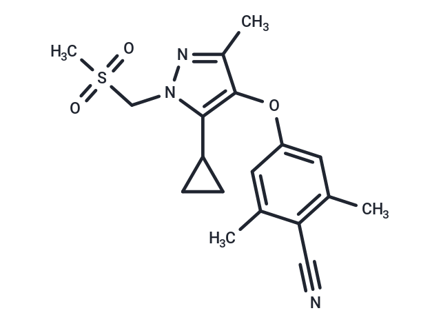 Benzonitrile, 4-[[5-cyclopropyl-3-methyl-1-[(methylsulfonyl)methyl]-1H-pyrazol-4-yl]oxy]-2,6-dimethyl-