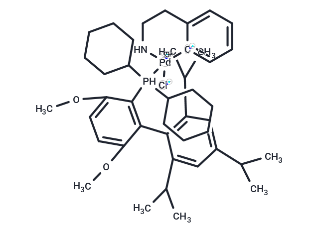 Dicyclohexyl(2',4',6'-triisopropyl-3,6-dimethoxy-[1,1'-biphenyl]-2-yl)phosphine-(2-(2-aminoethyl)phenyl)palladium(II) chloride