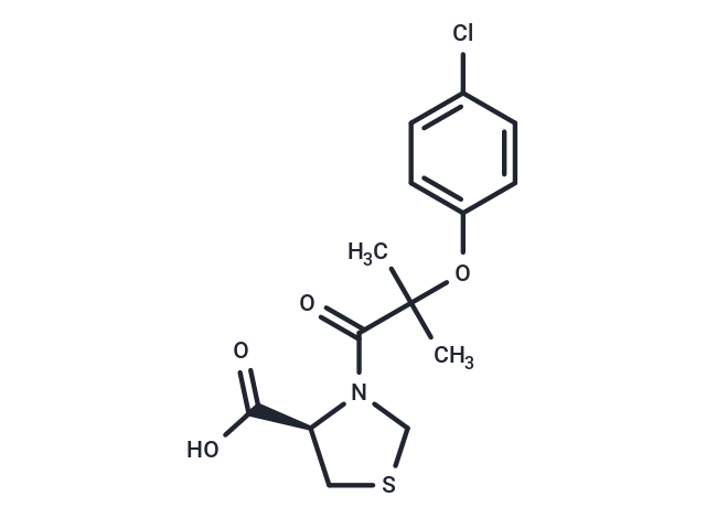 (4R)-3-[2-(4-chlorophenoxy)-2-methylpropanoyl]-1,3-thiazolidine-4-carboxylic acid