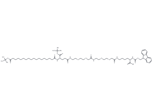 (23S,50S)-50-((((9H-Fluoren-9-yl)methoxy)carbonyl)amino)-23-(tert-butoxycarbonyl)-2,2-dimethyl-4,21,26,35,44-pentaoxo-3,30,33,39,42-pentaoxa-22,27,36,45-tetraazahenpentacontan-51-oic acid