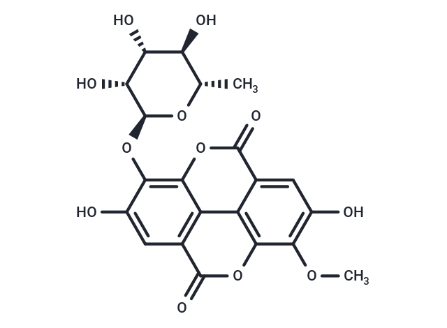 3-O-Methylellagic acid 3'-O-alpha-rhamnopyranoside
