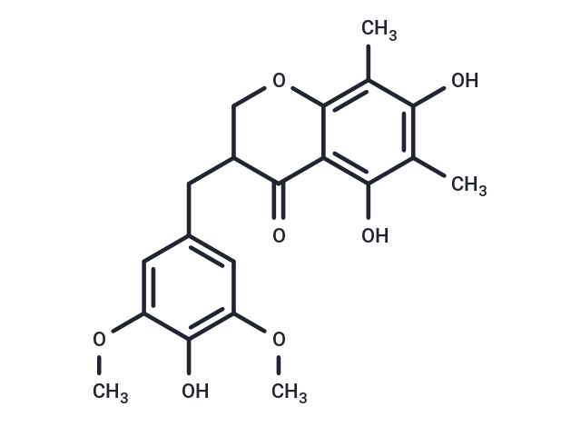 5,7-Dihydroxy-3-(4-hydroxy-3,5-dimethoxybenzyl)-6,8-dimethylchroman-4-one