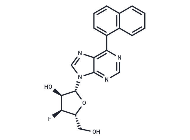 9-(3-Deoxy-3-fluoro-β-D-ribofuranosyl)-6-(naphthalen-1-yl)purine