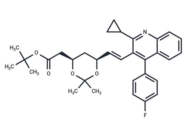 t-Butyl (3R,5S)-7-[2-cyclopropyl-4-(4-fluorophenyl)quinolin-3-yl]-3,5-isopropylidenedioxy-6-heptenoate