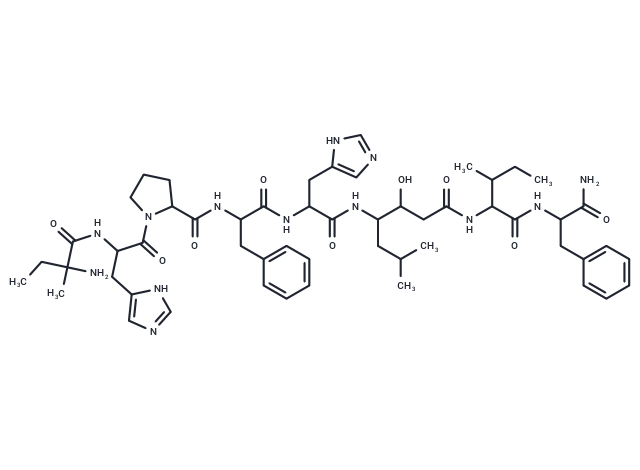 Renin inhibitory peptide, statine