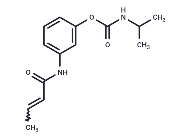 Crotonanilide, m-hydroxy-, isopropylcarbamate (ester)