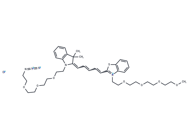 N-(azide-PEG3)-N'-(m-PEG4)-Benzothiazole Cy5