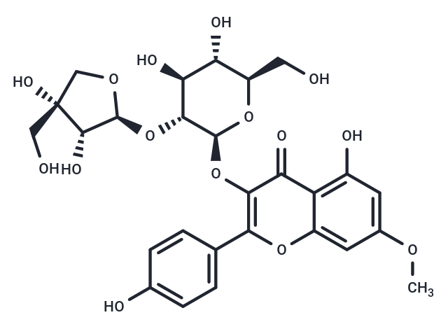 Rhamnocitrin 3-apiosyl-(1â2)-glucoside