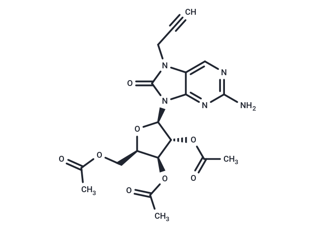 2-Amino -7-propargyl-7,8-dihydro-8-oxo-9-(beta-D-2,3,5-tri-O-actyl-xylofuranosyl)purine