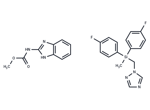 Carbendazim mixture with flusilazole