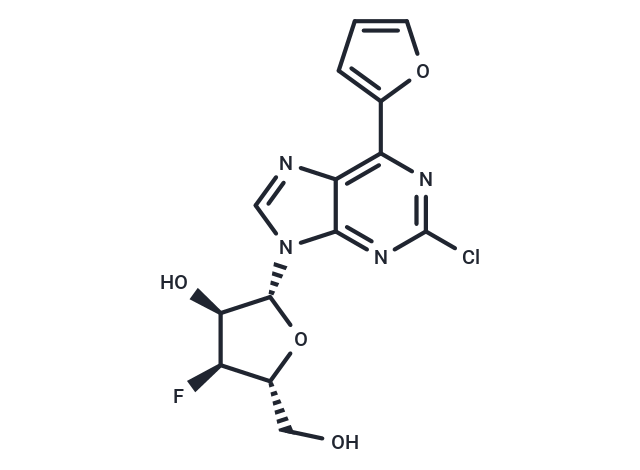 2-Chloro-6-(furan-2-yl)purine-beta-D-(3’-deoxy-3’-fluoro)riboside