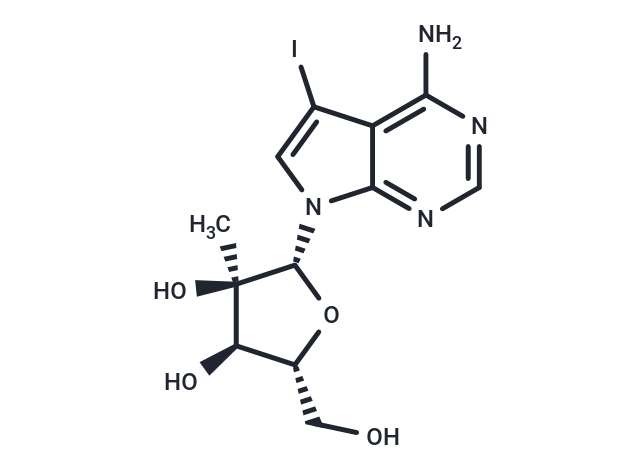 4-Amino-5-iodo-7-(2-b-C-methyl-β-D-ribofuranosyl)-7H-pyrrolo[2,3-d]pyrimidine