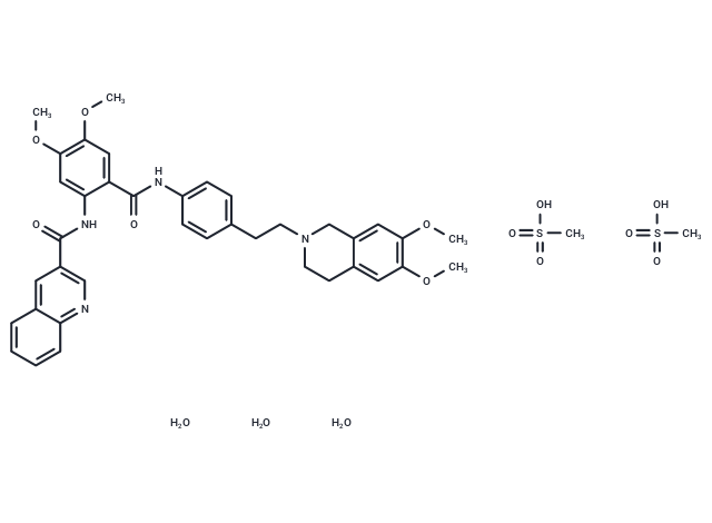 Tariquidar methanesulfonate, hydrate