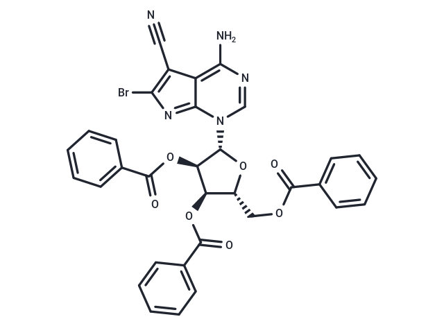 4-Amino-6-bromo-5-cyano-1-(2,3,5-tri-O-benzoyl-b-D-ribofuranosyl)-7H-pyrrolo[2.3-d]pyrimidine