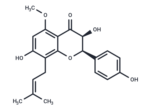 (2R)-3α,7,4'-Trihydroxy-5-methoxy-8-prenylflavanone