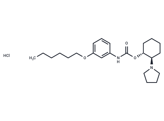 [(1S,2S)-2-pyrrolidin-1-ium-1-ylcyclohexyl] N-(3-hexoxyphenyl)carbamate,chloride