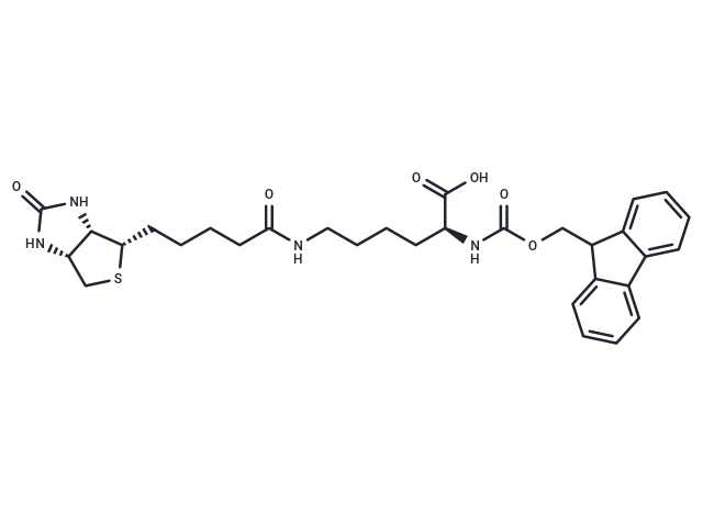 (S)-2-((((9H-fluoren-9-yl)methoxy)carbonyl)amino)-6-(5-((3aS,4S,6aR)-2-oxohexahydro-1H-thieno[3,4-d]imidazol-4-yl)pentanamido)hexanoic acid
