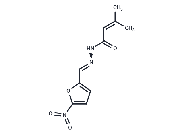 Crotonic acid, 3-methyl-, (5-nitrofurfurylidene)hydrazide