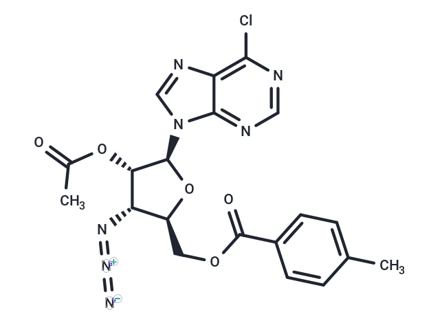 6-Chloro-9-[2-O-acetyl-5-O-(p-toluoyl)-3-azido-3-deoxy-beta-L-ribofuranosyl]-9H-purine