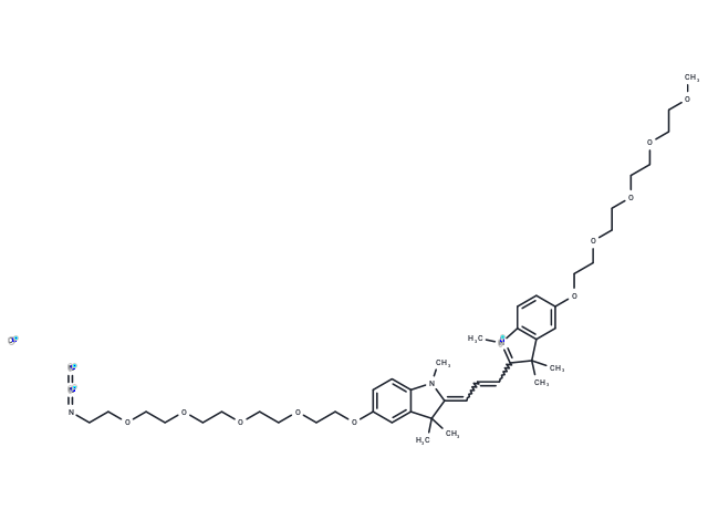 N-Methyl-N'-methyl-O-(m-PEG4)-O'-(azide-PEG4)-Cy3