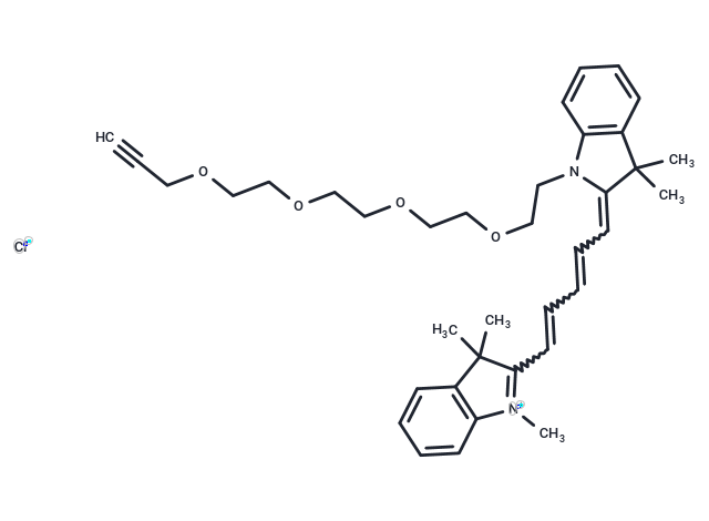 N-methyl-N'-(propargyl-PEG4)-Cy5