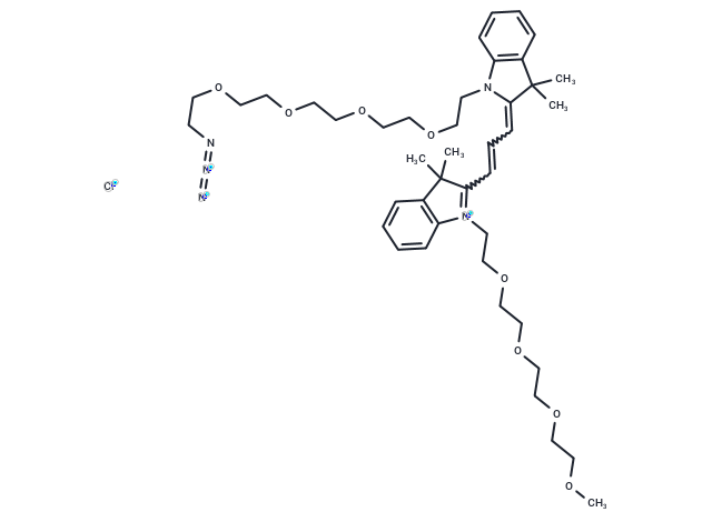 N-(m-PEG4)-N'-(azide-PEG4)-Cy3