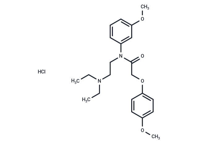 m-Acetanisidide, N-(2-(diethylamino)ethyl)-2-(p-methoxyphenoxy)-, monohydrochloride