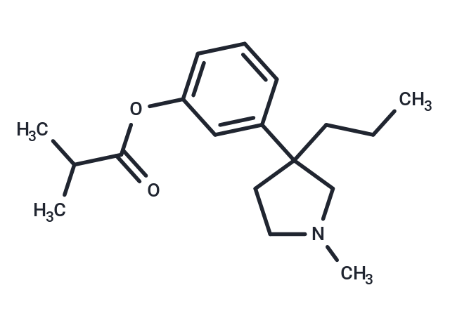 Phenol, m-(1-methyl-3-propyl-3-pyrrolidinyl)-, isobutyrate