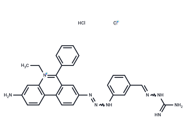 Phenanthridinium, 3-amino-8-(3-(3-(((aminoiminomethyl)hydrazono)methyl)phenyl)-1-triazenyl)-5-ethyl-6-phenyl-, chloride, monohydrochloride