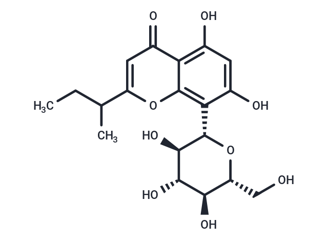 8-Glucosyl-5,7-dihydroxy-2-(1-methylpropyl)chromone