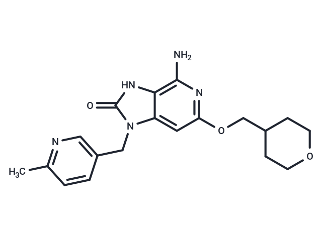 4-Amino-1,3-dihydro-1-[(6-methyl-3-pyridinyl)methyl]-6-   [(tetrahydro-2H-pyran-4-yl)methoxy]-2H-imidazo[4,5-c]-pyridin-2-one